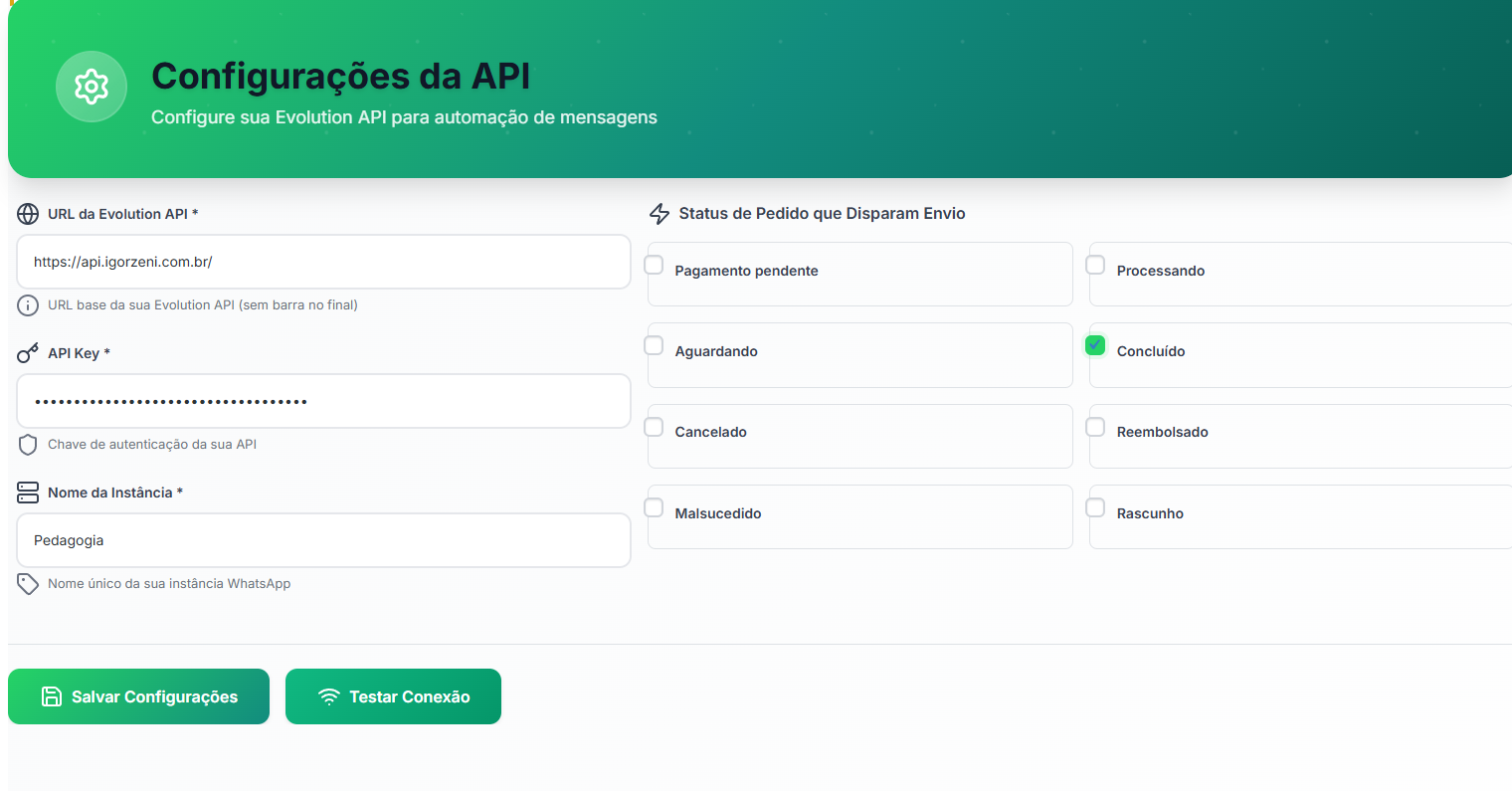 Configurações